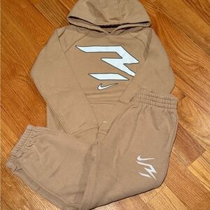 Nike Tan Tracksuit with White Accents